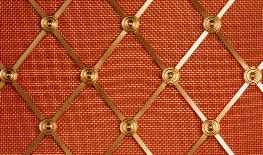 D41 Diamond Brass Grille for use in radiator covers, cabinets and as screening panels