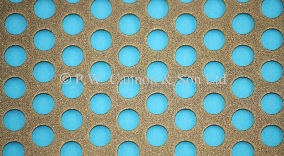 Bronze 6.35mm Round Hole Powder Coated Metal Sheet Grilles for use in Radiator Covers, Cabinets and as Screening Panels