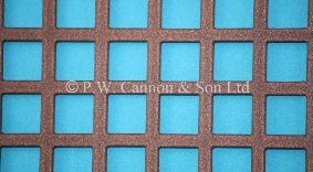P.W. Cannon & Son Ltd - Copper Bronze 10mm Square Hole Powder Coated Metal Sheets - Grilles for use in Radiator Covers, Cabinets and as Screening Panels