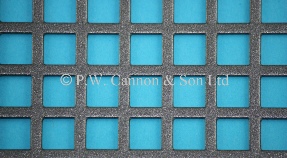 P.W. Cannon & Son Ltd - Pewter 10mm Square Hole Powder Coated Metal Sheets - Grilles for use in Radiator Covers, Cabinets and as Screening Panels