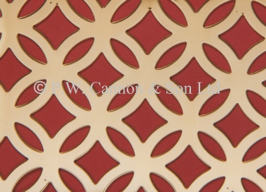 Brass Sheets Fancy Ring - Grilles for use in radaitor covers, cabinets or as screening panels