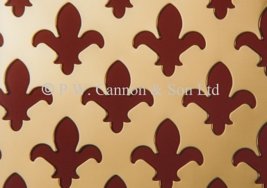 Brass Sheets Fleur de Lys - Grilles for use in radaitor covers, cabinets or as screening panels