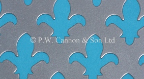 P.W. Cannon & Son Ltd - Silver Pattern No 9 Fleur de Lys Powder Coated Metal Sheets for use in Radiator Covers, Cabinets and as Screening Panels