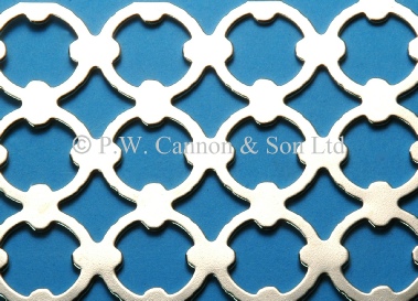 Pattern No 7 Nickel Plated Sheet - Grilles for use in radiator covers, cabinets and as screening panels