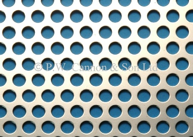 6.35mm Round Hole Nickel Plated Sheet - Grilles for use in radiator covers, cabinets and as screening panels