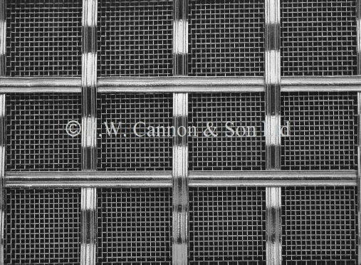 Woven Nickel Plated grille for use in radiator covers, cabinets and as screening panels