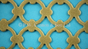 P.W. Cannon & Son Ltd - Antique Gold Pattern No 7 Powder Coated Metal Sheets - Grilles for use in Radiator Covers, Cabinets and as Screening Panels