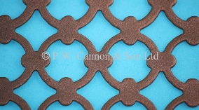 P.W. Cannon & Son Ltd - Copper Bronze Pattern No 7 Powder Coated Metal Sheets - Grilles for use in Radiator Covers, Cabinets and as Screening Panels