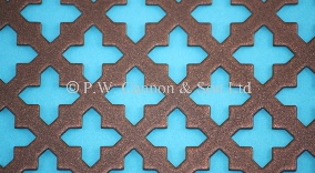 Copper Bronze Small Sword Powder Coated Metal Sheet - Grilles for use in Radiator Covers, Cabinets and as Screening Panels