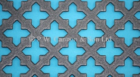 Pewter Small Sword Powder Coated Metal Sheet - Grilles for use in Radiator Covers, Cabinets and as Screening Panels