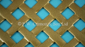 P.W. Cannon & Son Ltd - Antique Gold Woven Effect Powder Coated Metal Sheets - Grilles for use in Radiator Covers, Cabinets and as Screening Panels