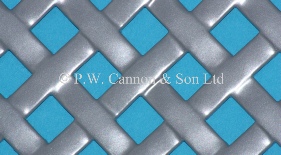 P.W. Cannon & Son Ltd - Silver Woven Effect Powder Coated Metal Sheets - Grilles for use in Radiator Covers, Cabinets and as Screening Panels